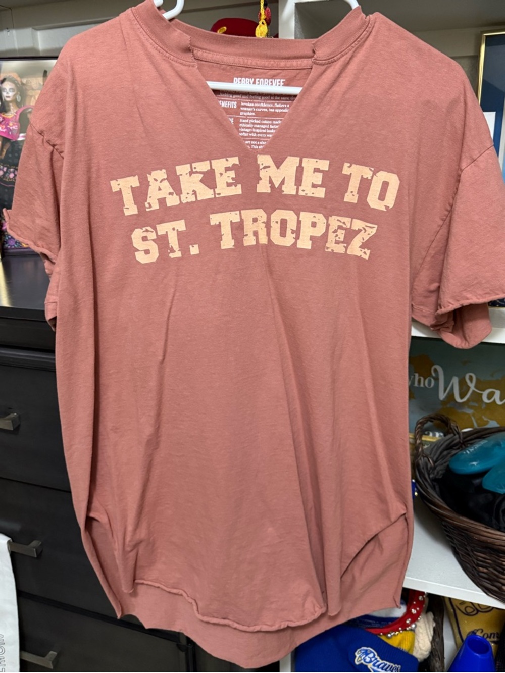 Take Me To St. Tropez Graphic Tee - Dusty Rose